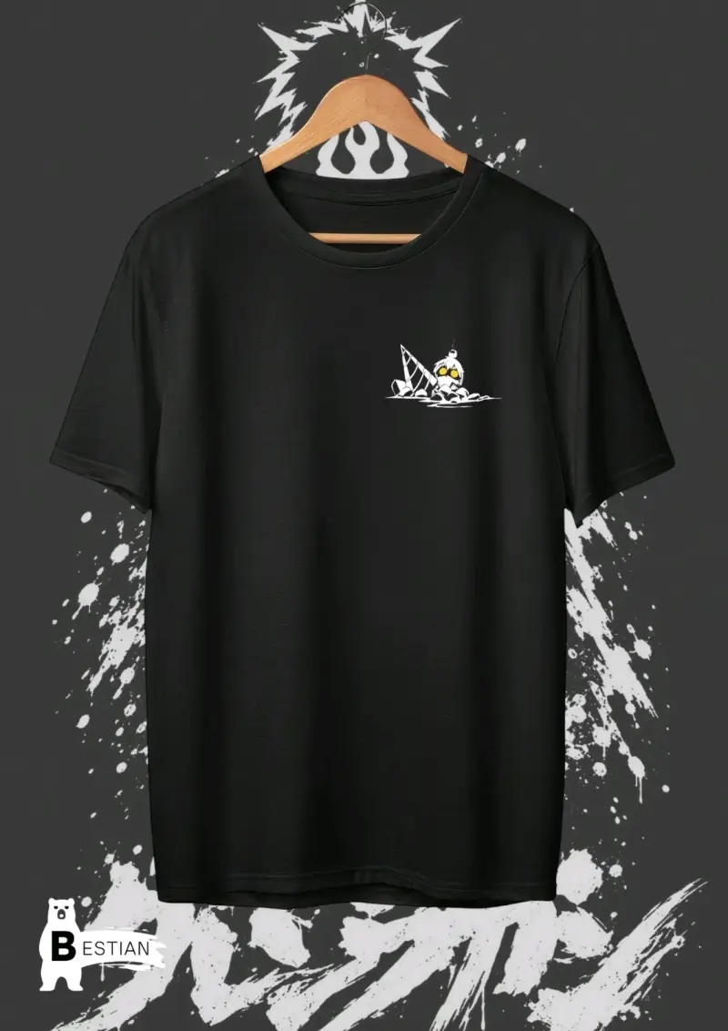 Polera negra con diseño anime tengen tompa - 1