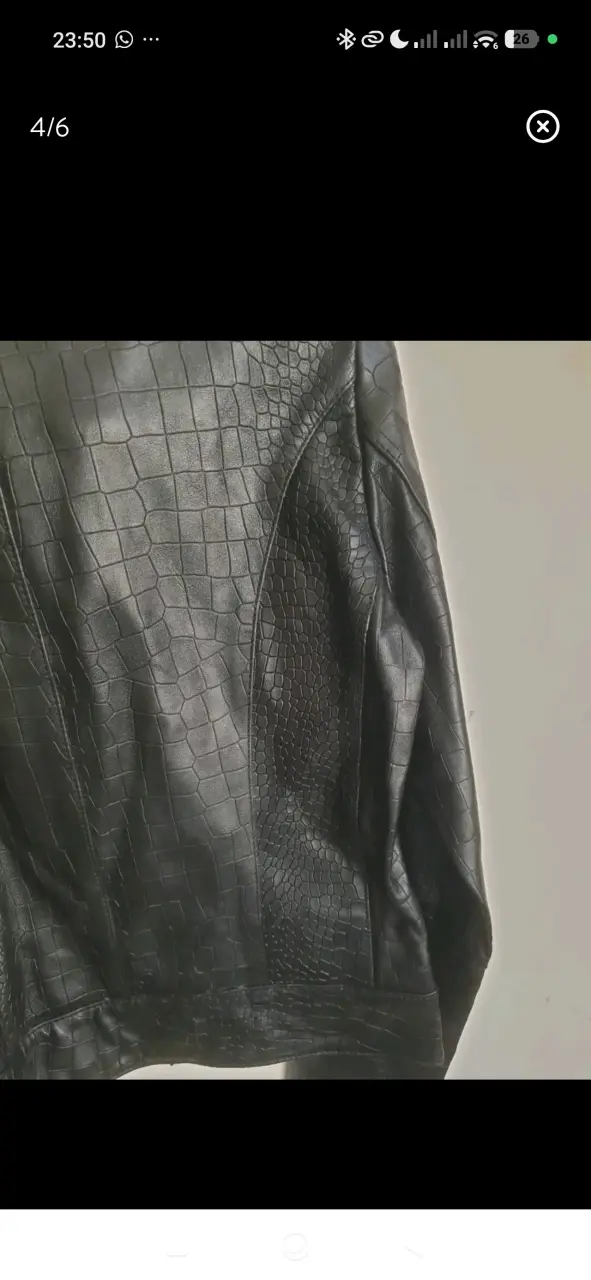 Chaqueta de cuero negra Roberto Cavalli XS - 4