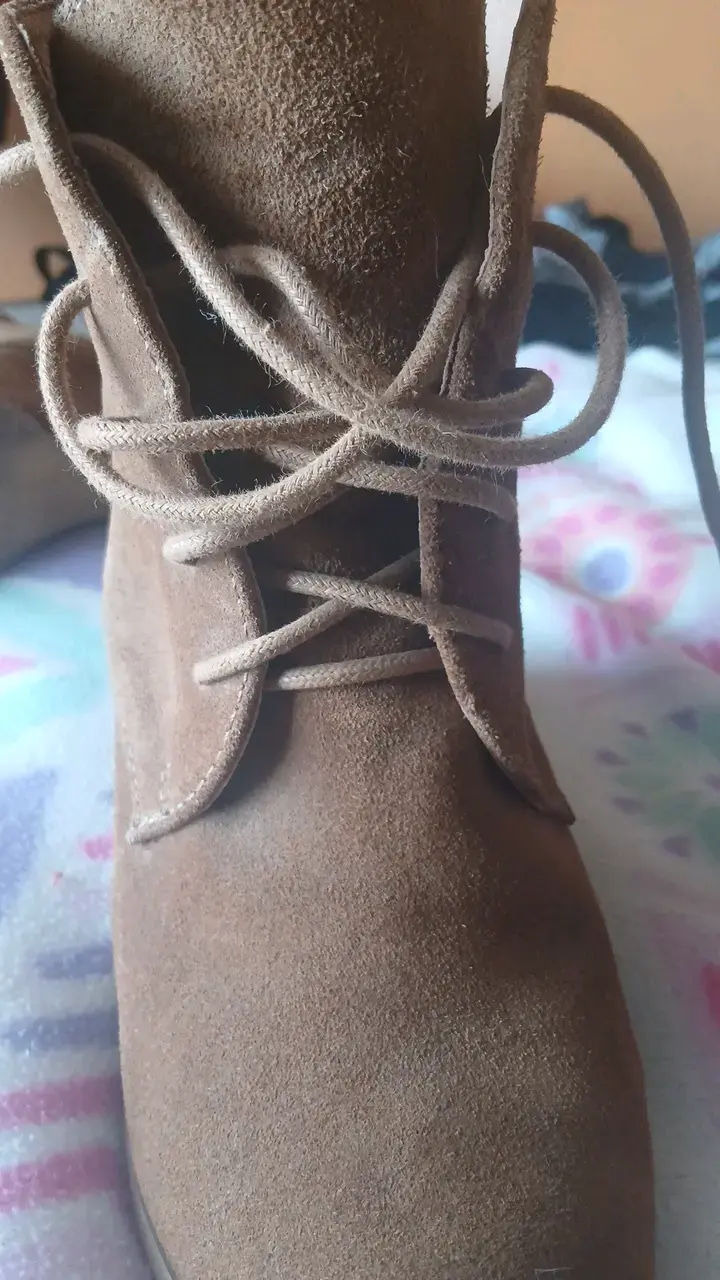 Botines de gamuza marrón con plataforma - 3