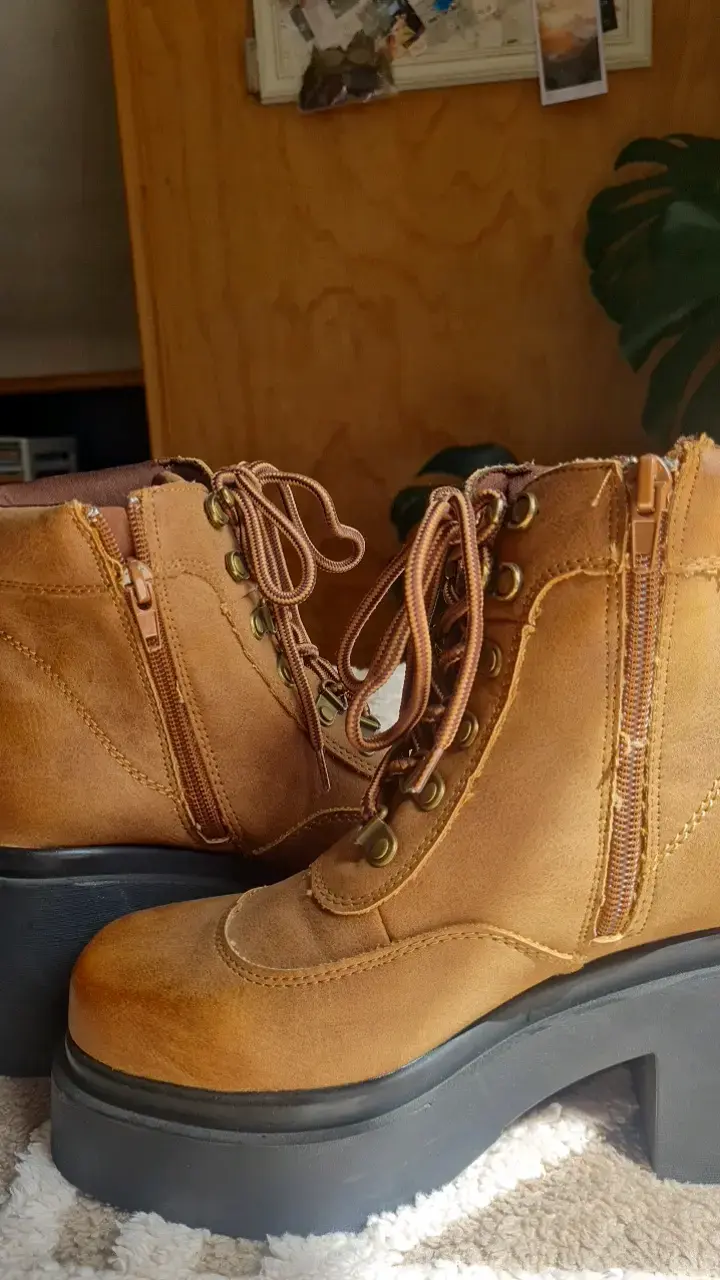 Botines de cuero marrón con plataforma Gotta - 5