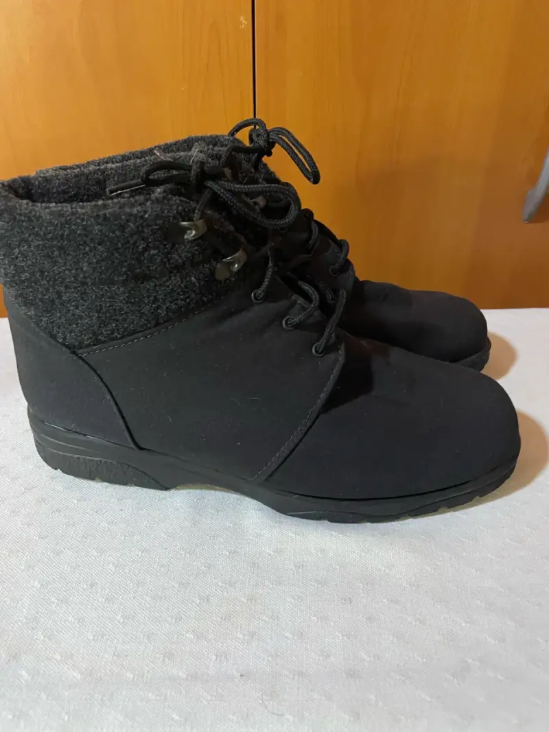 Botines negros de invierno con forro cálido - 2