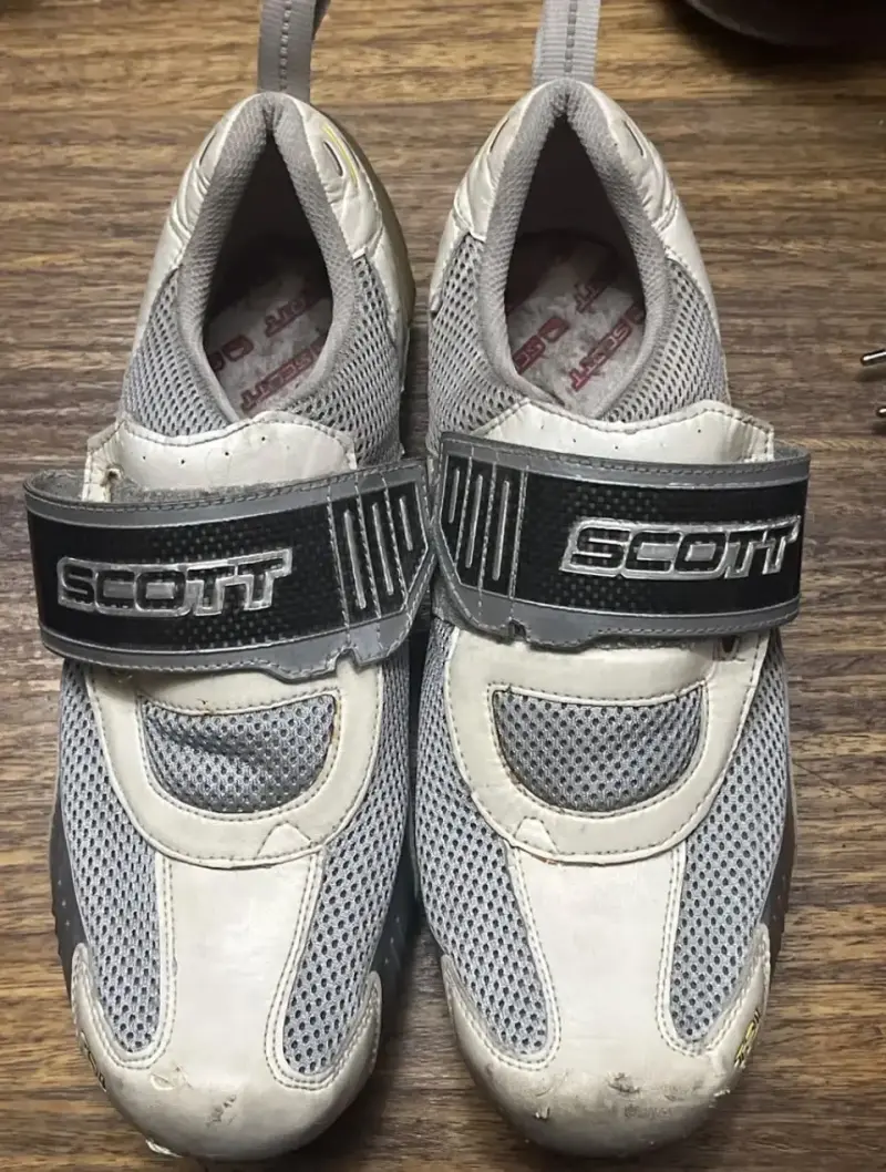 Zapatillas de ciclismo Scott blancas con velcro