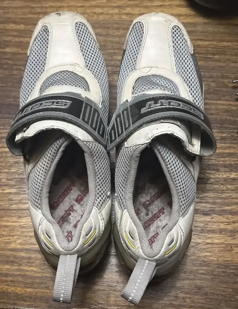 Zapatillas de ciclismo Scott blancas con velcro - 2