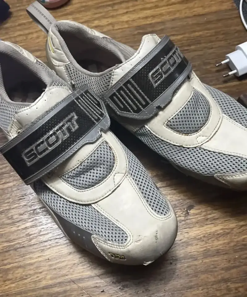 Zapatillas de ciclismo Scott blancas con velcro - 3
