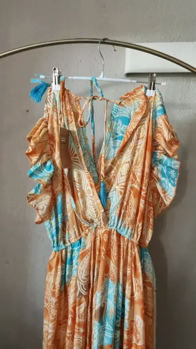 Vestido largo estampado bohemio Bigg Bull - miniatura 2