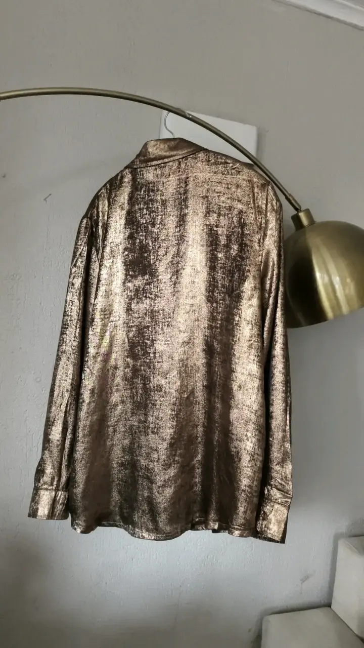 Camisa metálica dorada - cobre de mujer - 2