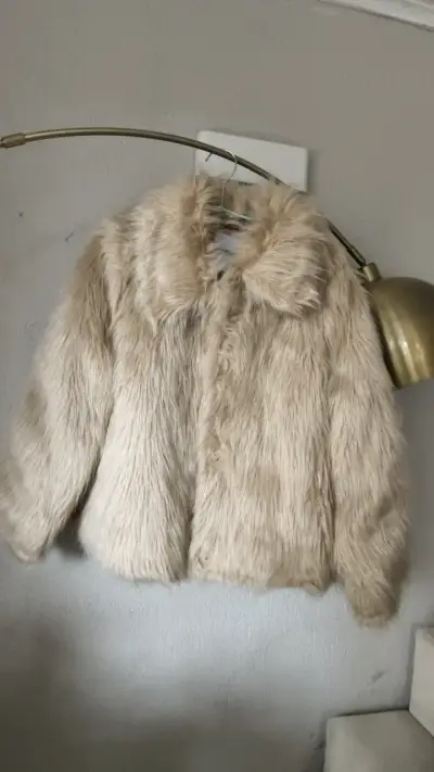 Chaqueta de piel sintética beige Marquis - miniatura 1