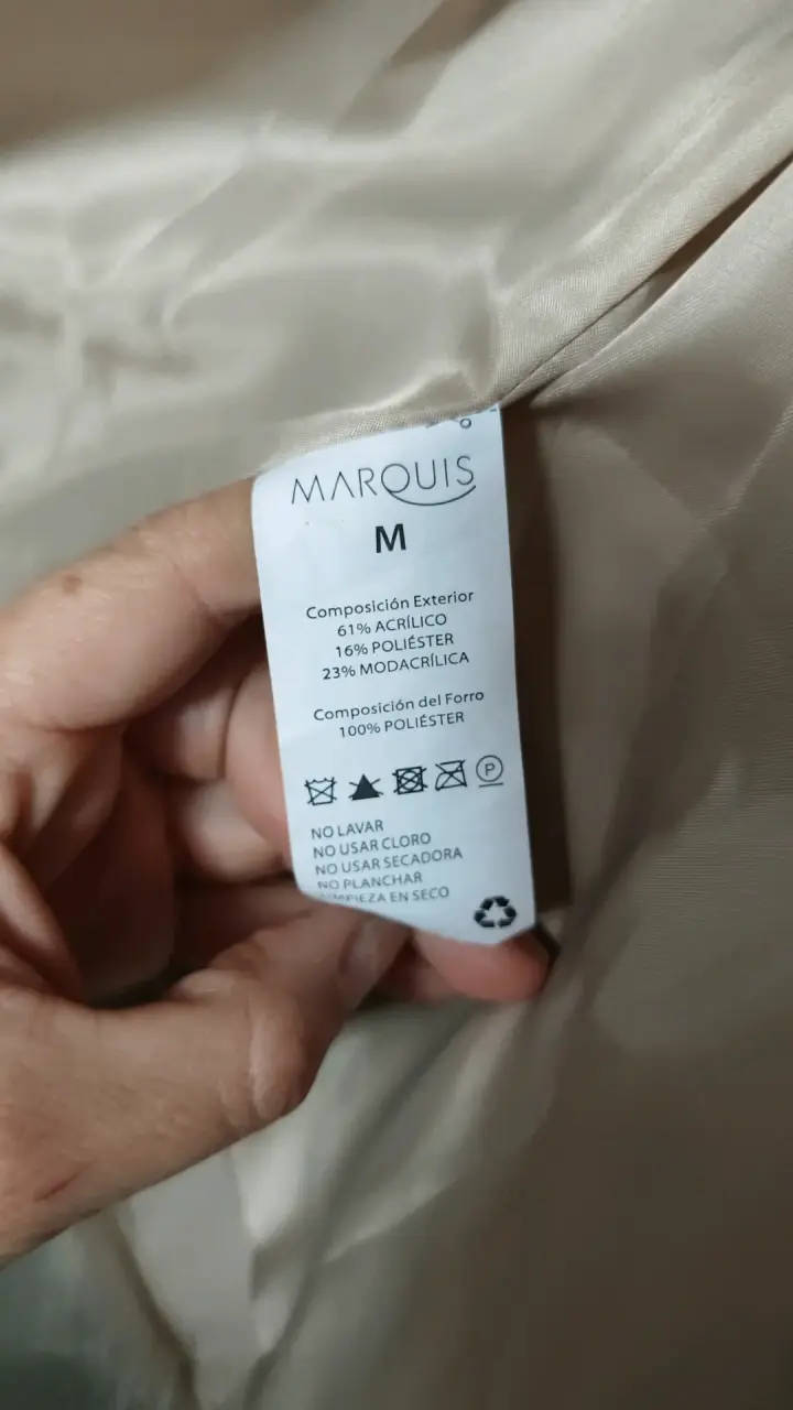 Chaqueta de piel sintética beige Marquis - 2