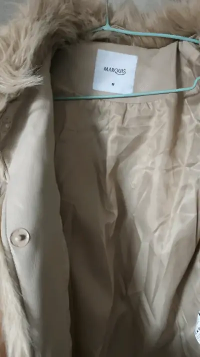 Chaqueta de piel sintética beige Marquis - miniatura 3