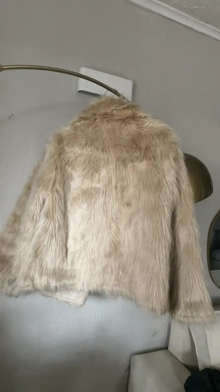 Chaqueta de piel sintética beige Marquis - 4
