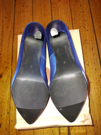 Zapatos de tacón azul Moddam elegantes - miniatura 2