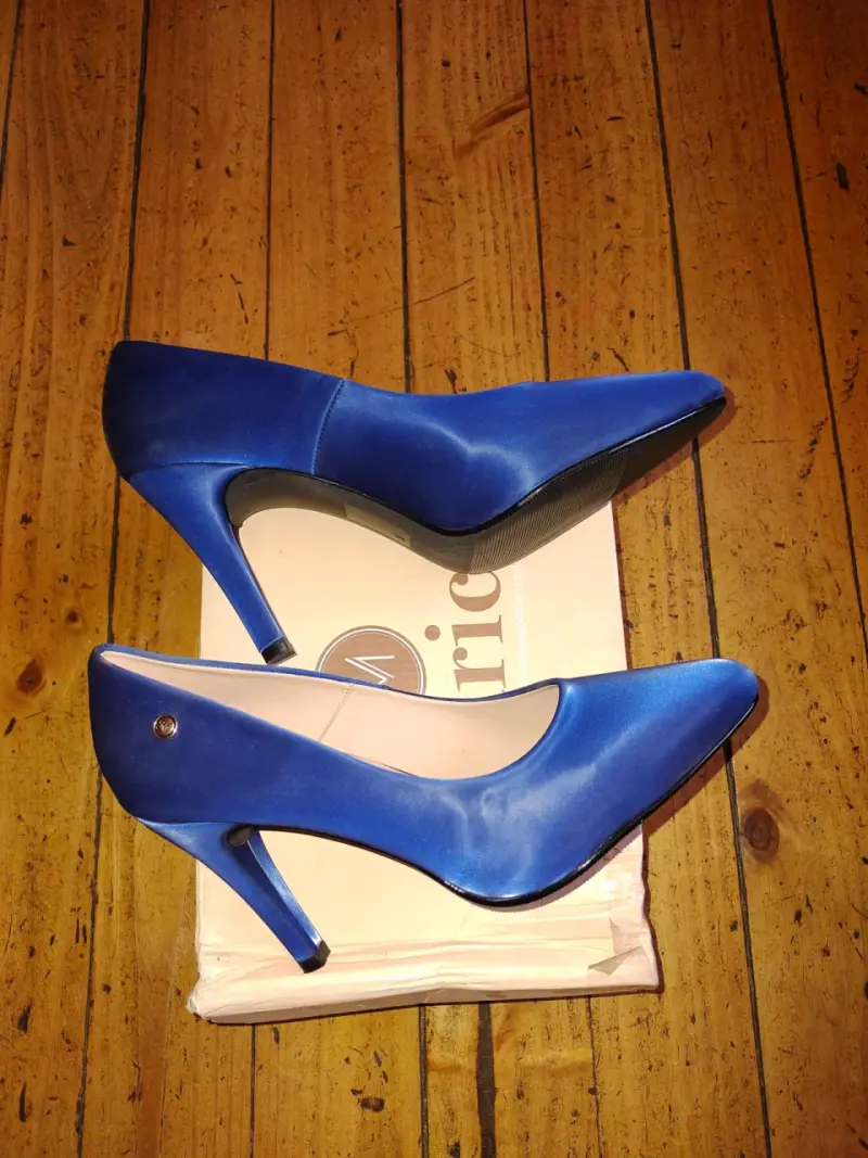 Zapatos de tacón azul Moddam elegantes - 3