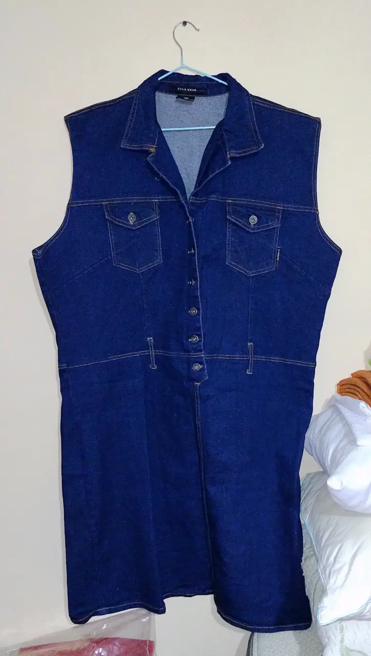 Vestido de mezclilla sin mangas Star Wear - 2