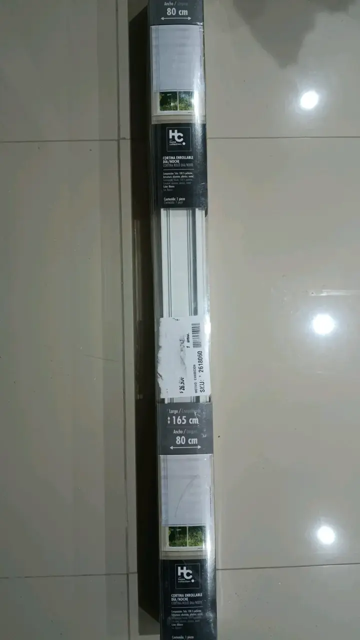 Cortina Enrollable Día Noche 165x80 cm Blanca - 2
