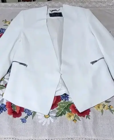 Blazer blanco elegante Alaniz talla 40 - miniatura 1