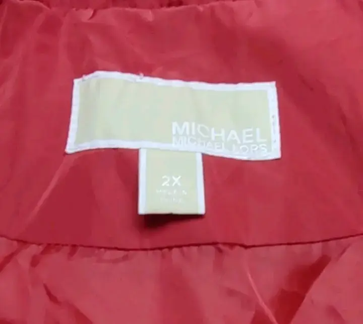 Chaleco sin mangas rojo Michael Kors talla 2X - 2