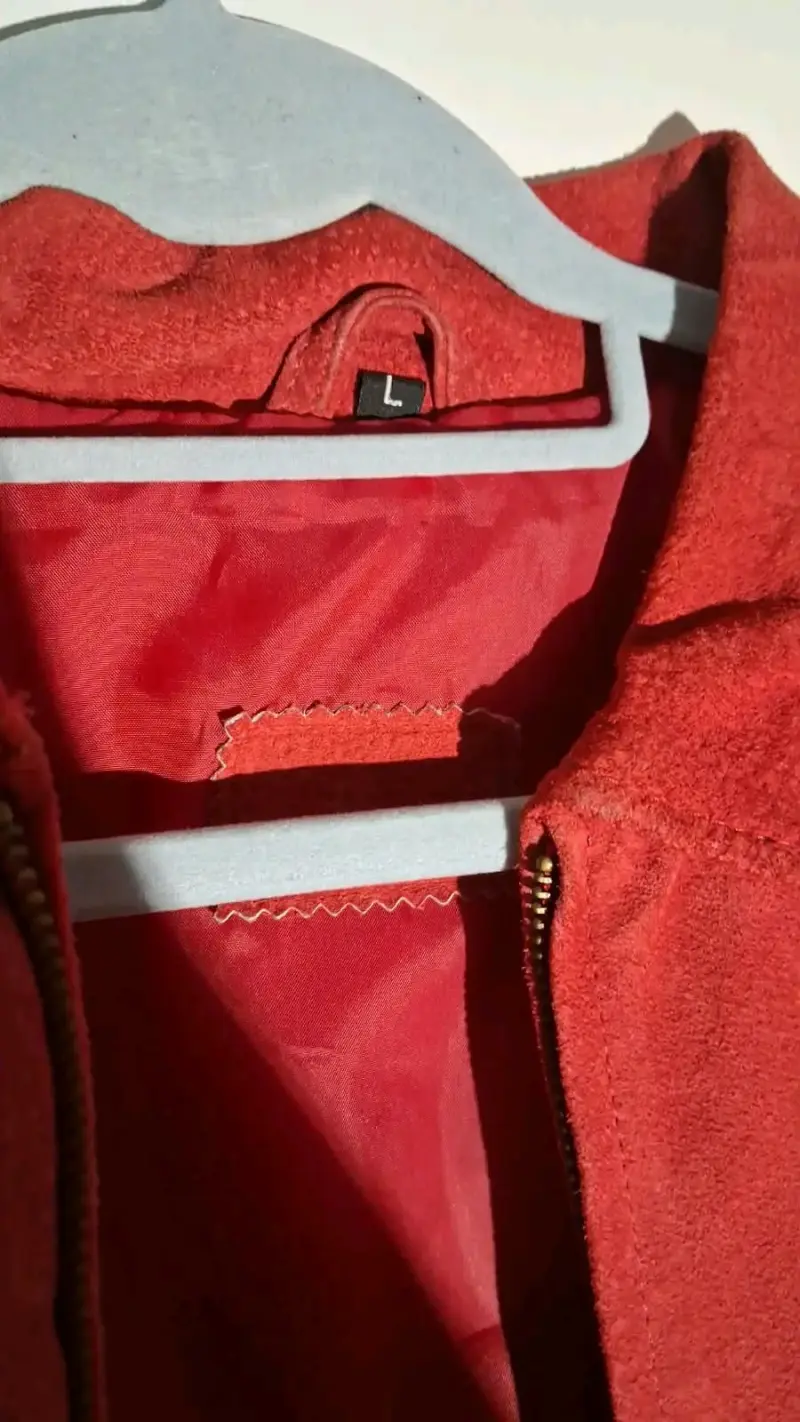 Chaqueta de gamuza roja para mujer - 2