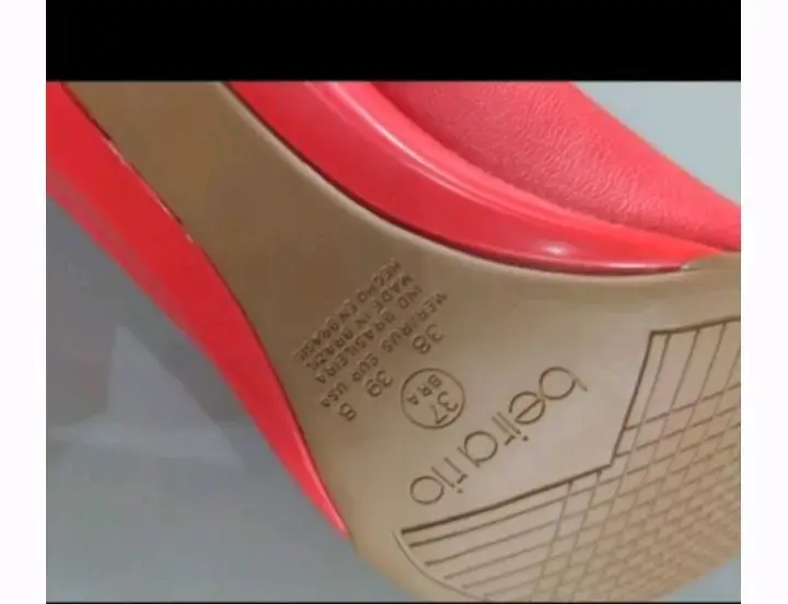 Zapatos de tacón rojo para mujer talla 38 - 3