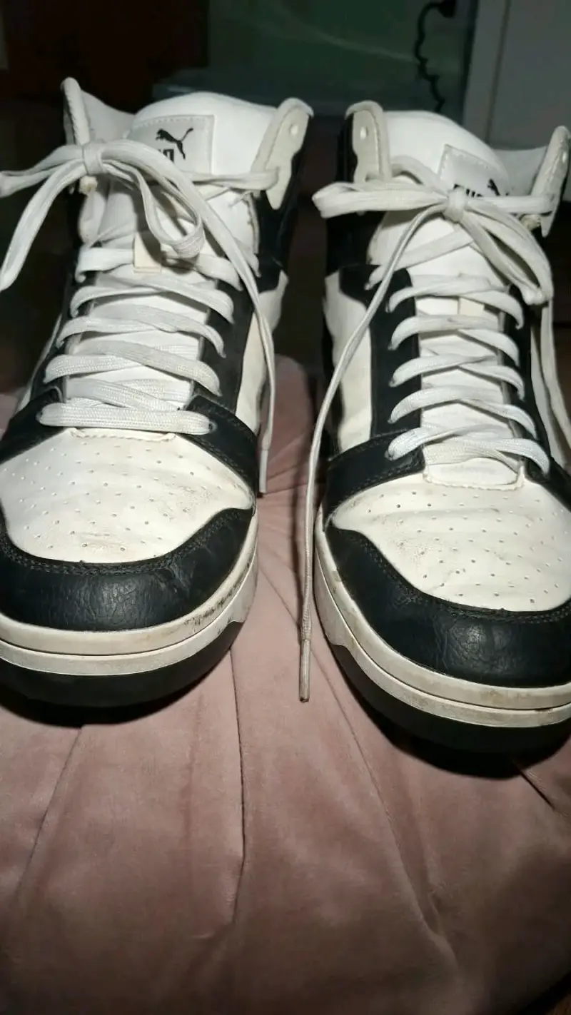 Zapatillas altas Puma blancas y negras