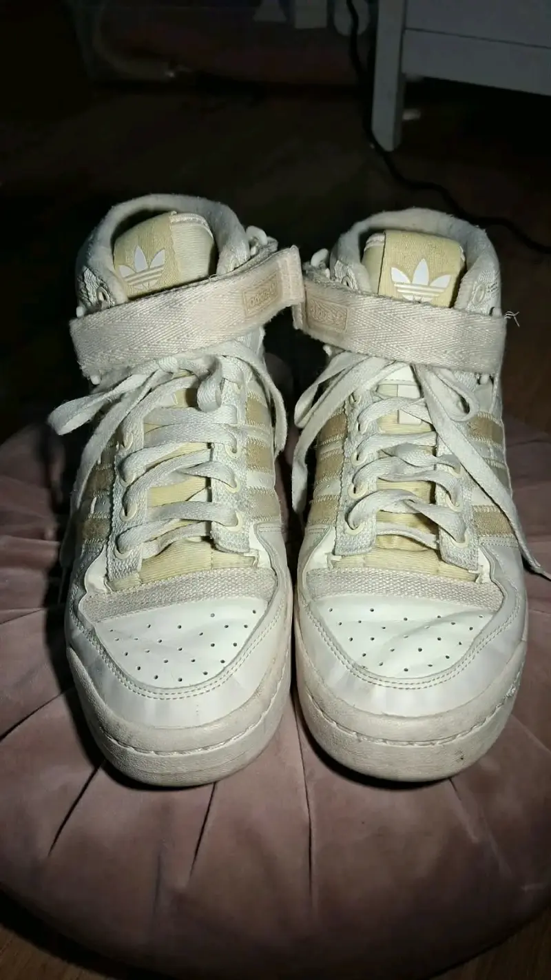 Zapatillas altas Adidas blancas usadas - 3