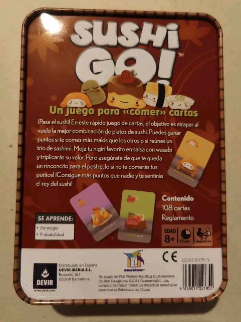 Juego de Cartas Sushi Go para 2-5 Jugadores - 3
