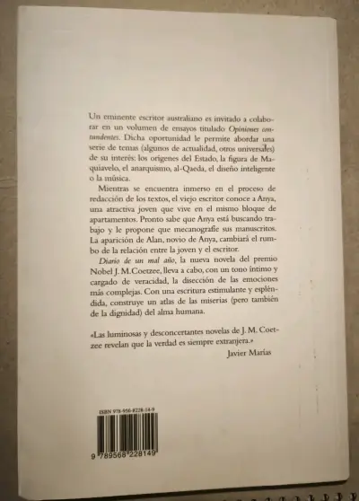 Libro Diario de un Mal Año de J.M. Coetzee - miniatura 2