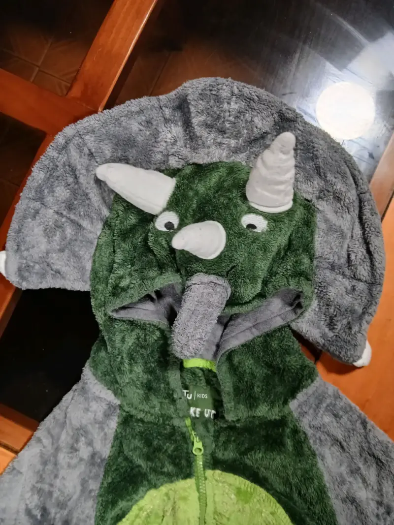 Disfraz de dinosaurio verde y gris talla 5-6 años - 3