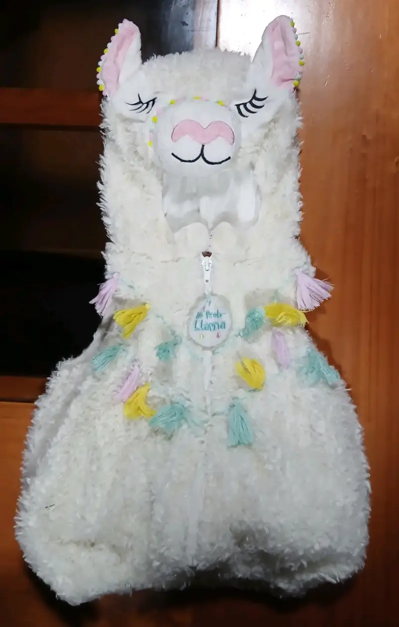 Disfraz de llama bebé con capucha talla 6 meses