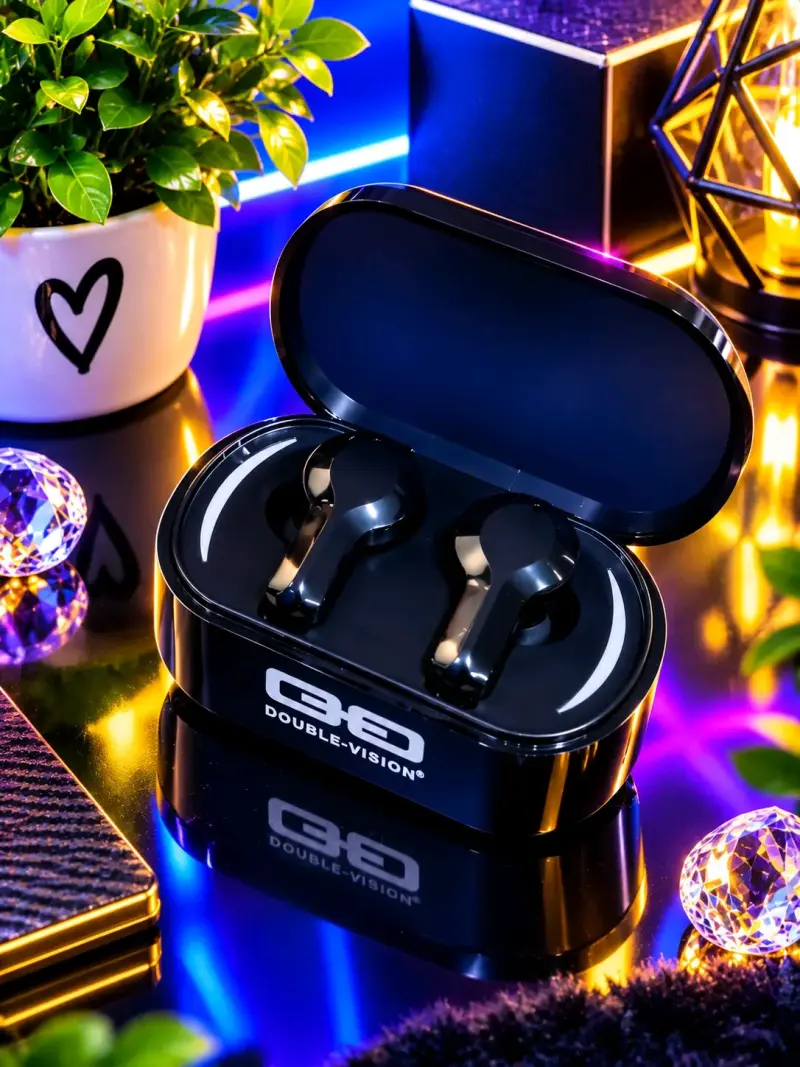 Auriculares Inalámbricos Double-Vision Negros