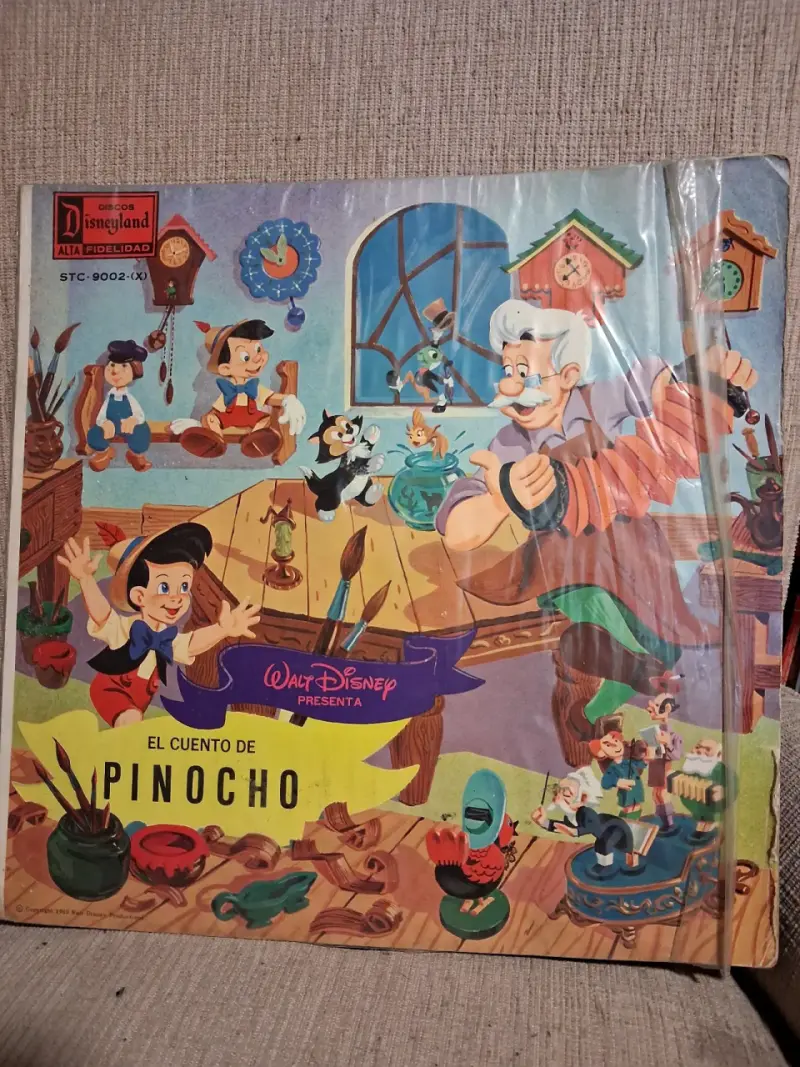 Disco de vinilo El Cuento de Pinocho Walt Disney