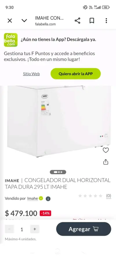 Congelador horizontal dual Imahe 295L - miniatura 1