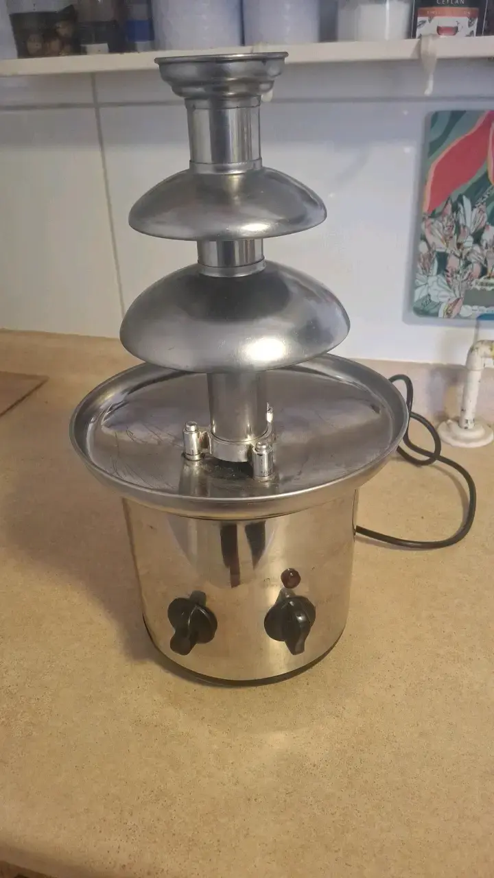 Fuente de chocolate de acero inoxidable
