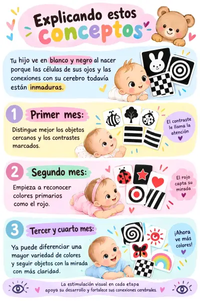 Láminas de estimulación visual para bebés 0-6 meses - miniatura 2
