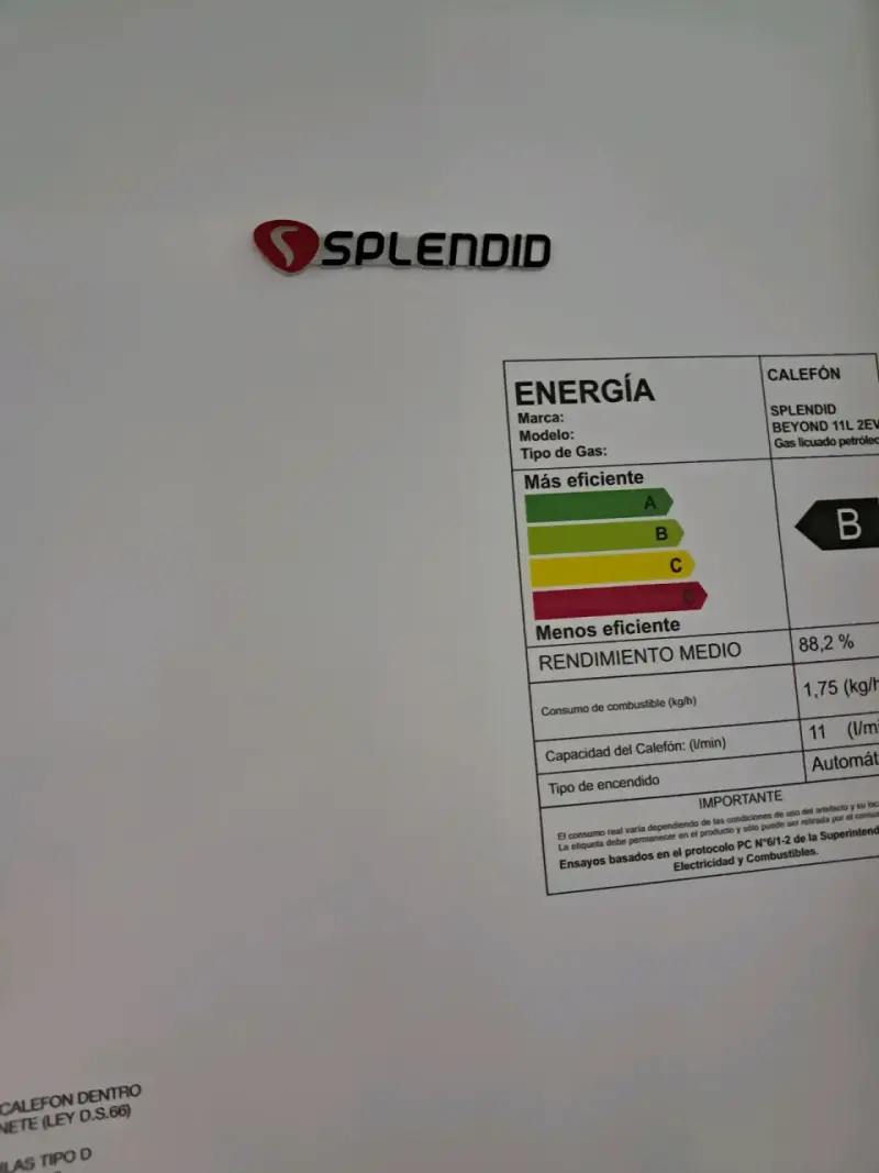 Calefón a gas Splendid Master 11 litros - 4
