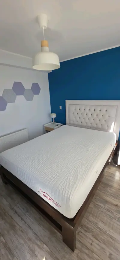 Cama matrimonial con respaldo acolchado - miniatura 5