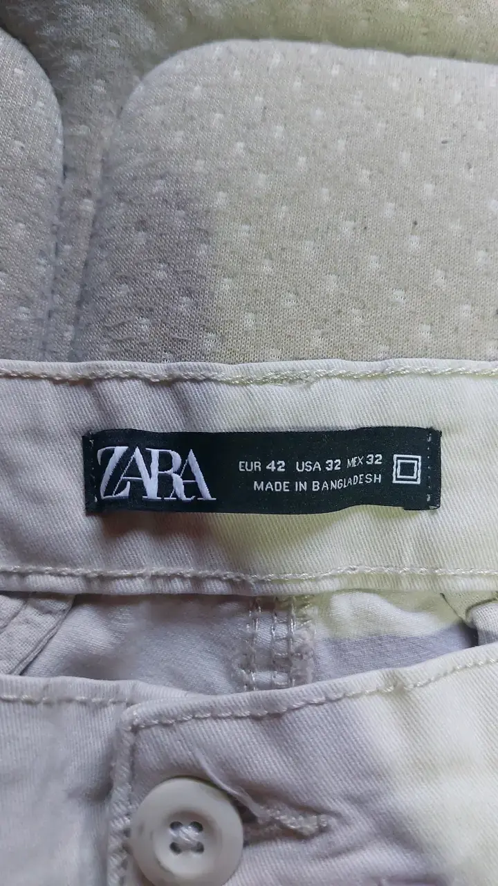 Pantalones cargo beige Zara talla 42 - 3