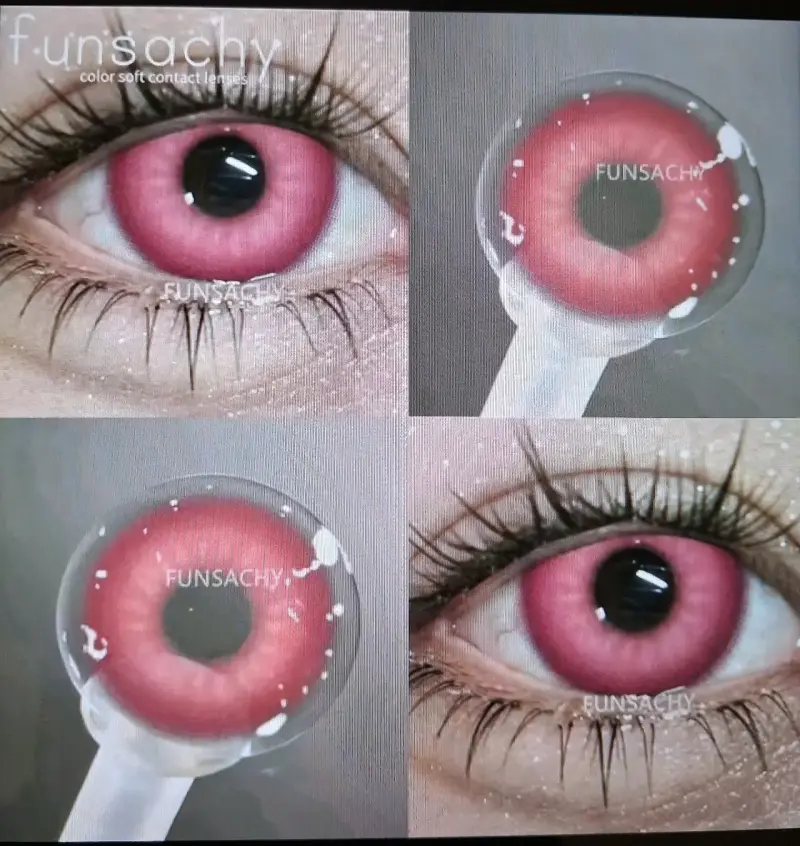 Lentes de contacto rojos 14.5mm anuales - 2