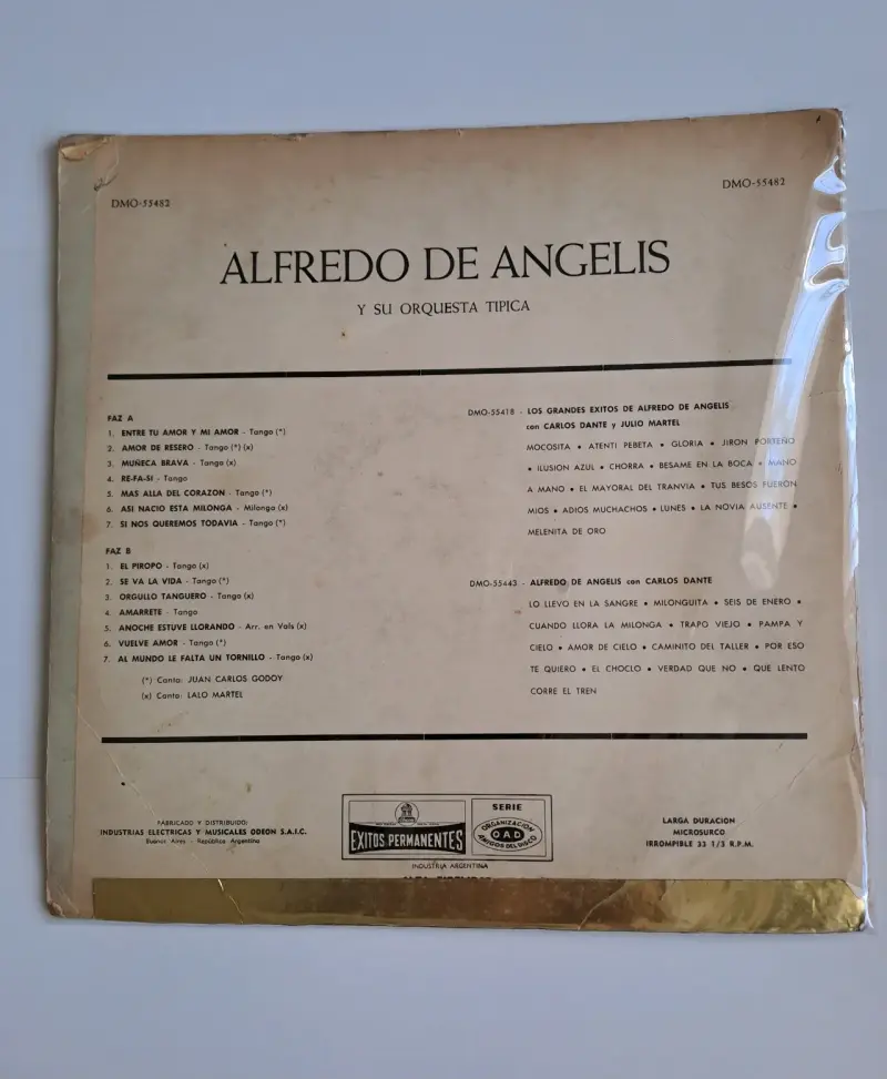 Vinilo Alfredo De Angelis y su Orquesta Típica - 3