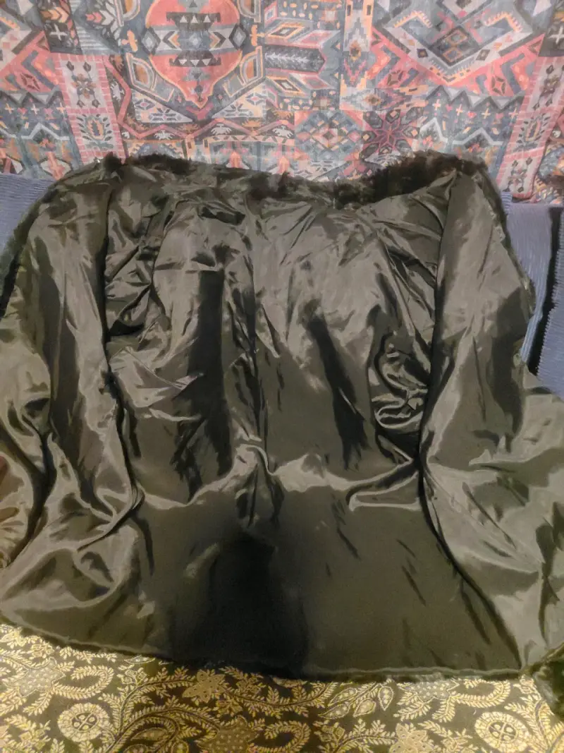 Chaqueta de piel sintética negra para mujer - 6