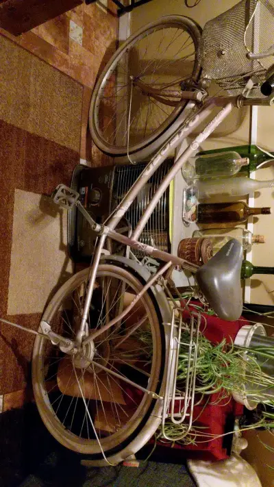 Bicicleta vintage de paseo con canasto - miniatura 1