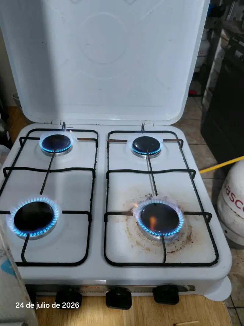 Cocina a gas de mesa con 4 quemadores