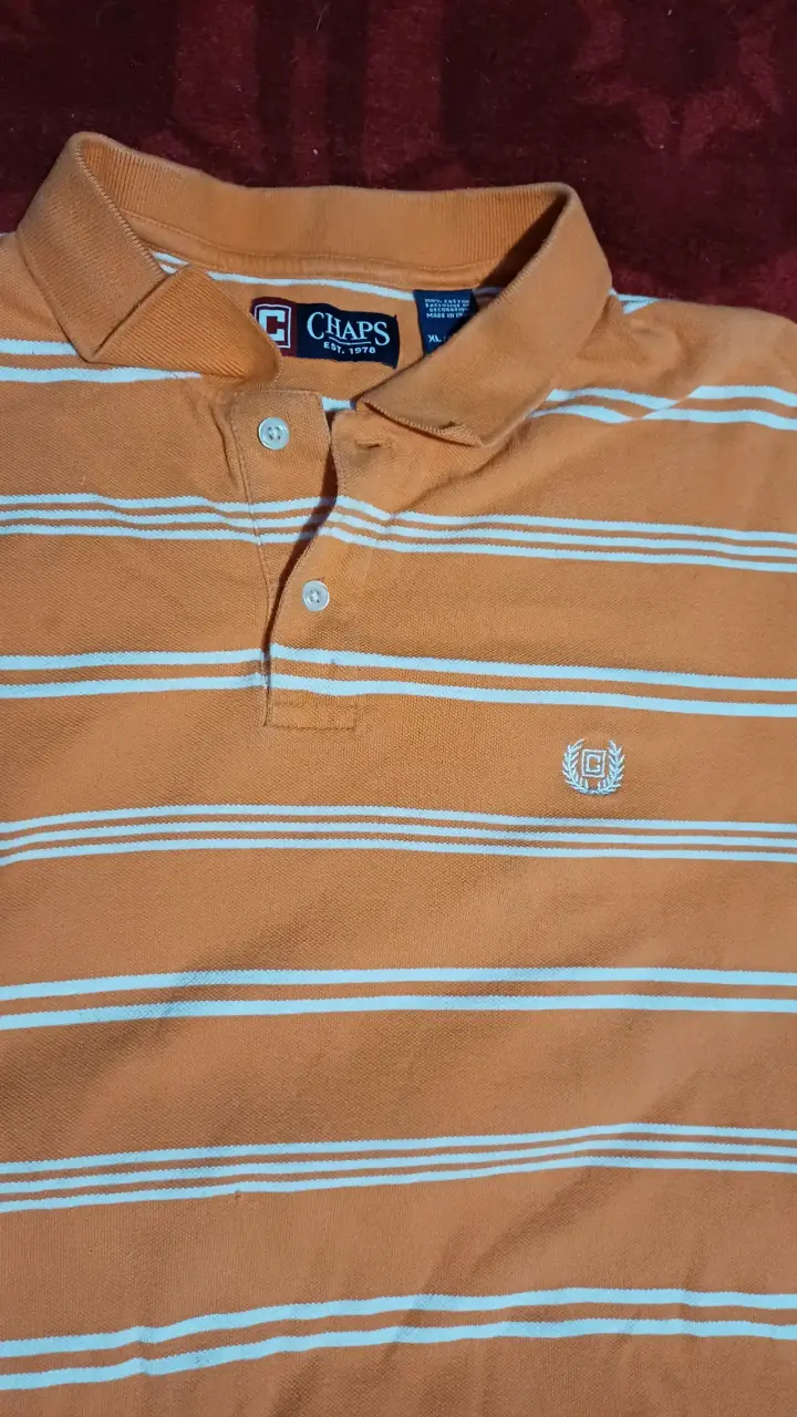 Polera Polo a Rayas Naranja Chaps - 2