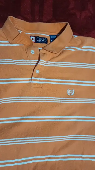 Polera Polo a Rayas Naranja Chaps - miniatura 2