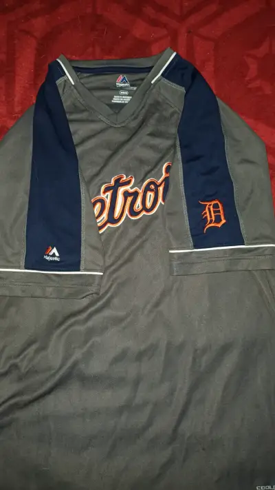 Polera deportiva Detroit gris y azul - miniatura 2