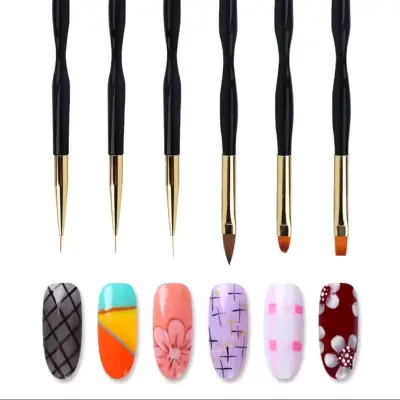 Set de Pinceles Doble Punta para Arte de Uñas - miniatura 1