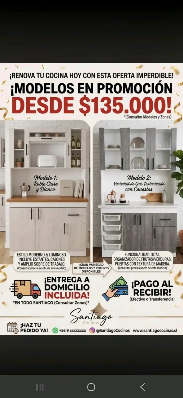 Muebles de cocina modernos en promoción