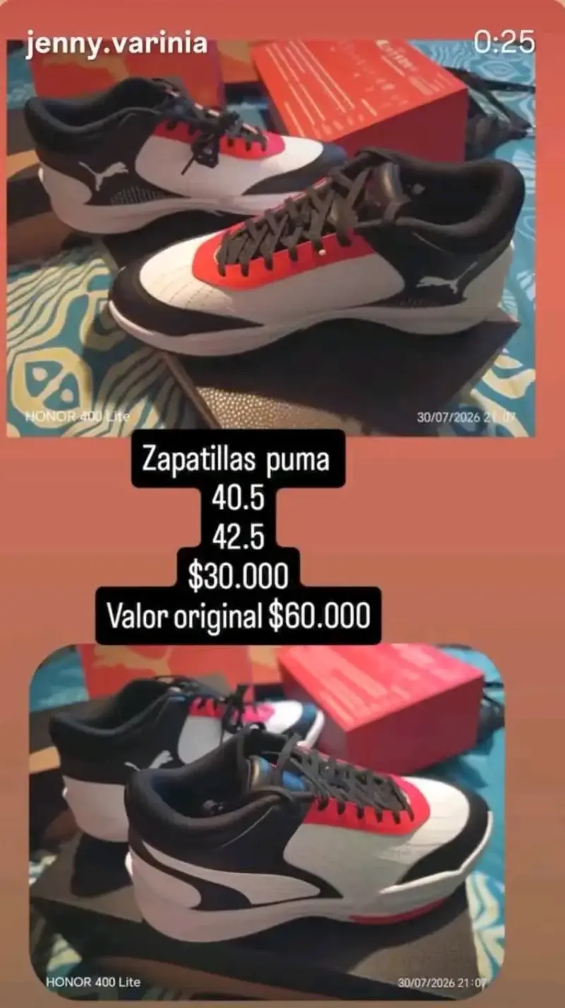 Zapatillas Puma deportivas blancas y negras