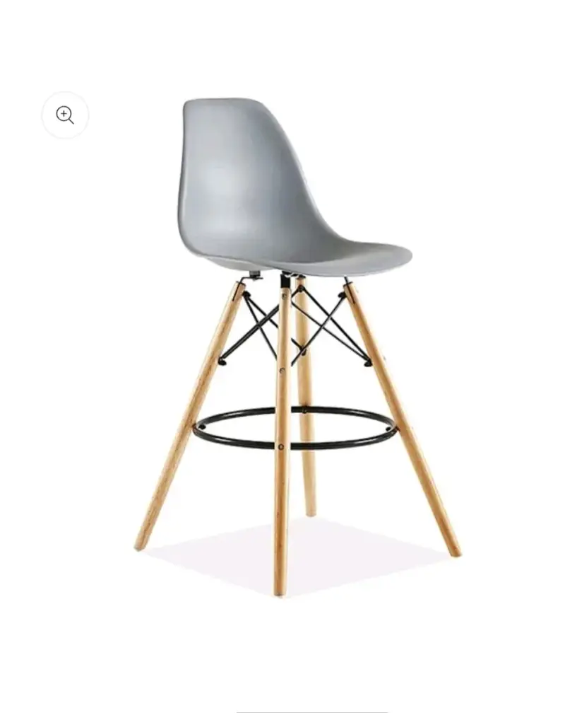 Taburetes estilo nórdico con patas de madera - 2