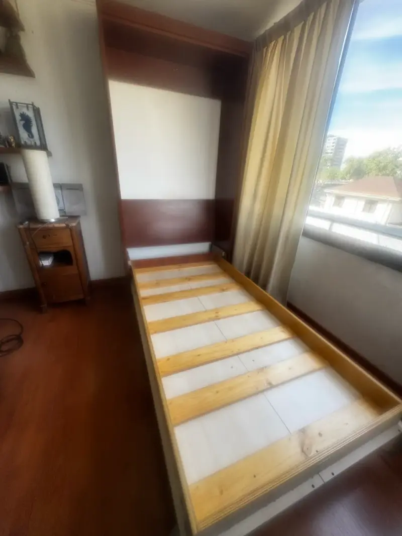 Cama abatible de madera con colchón incluido - 3