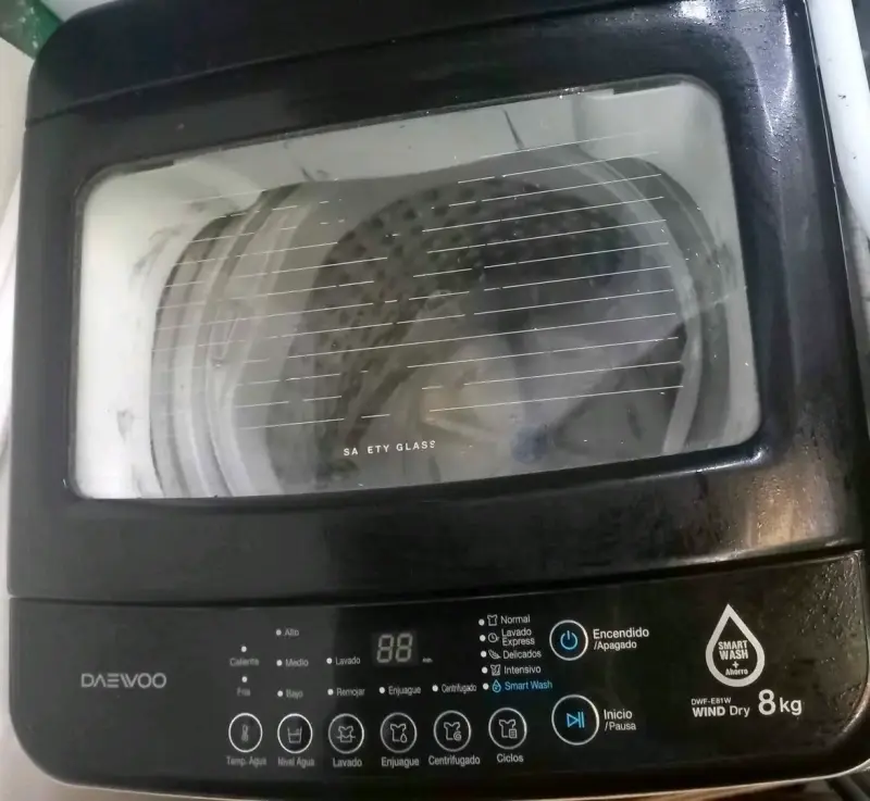 Lavadora Daewoo 8kg con Smart Wash